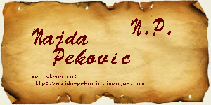 Najda Peković vizit kartica